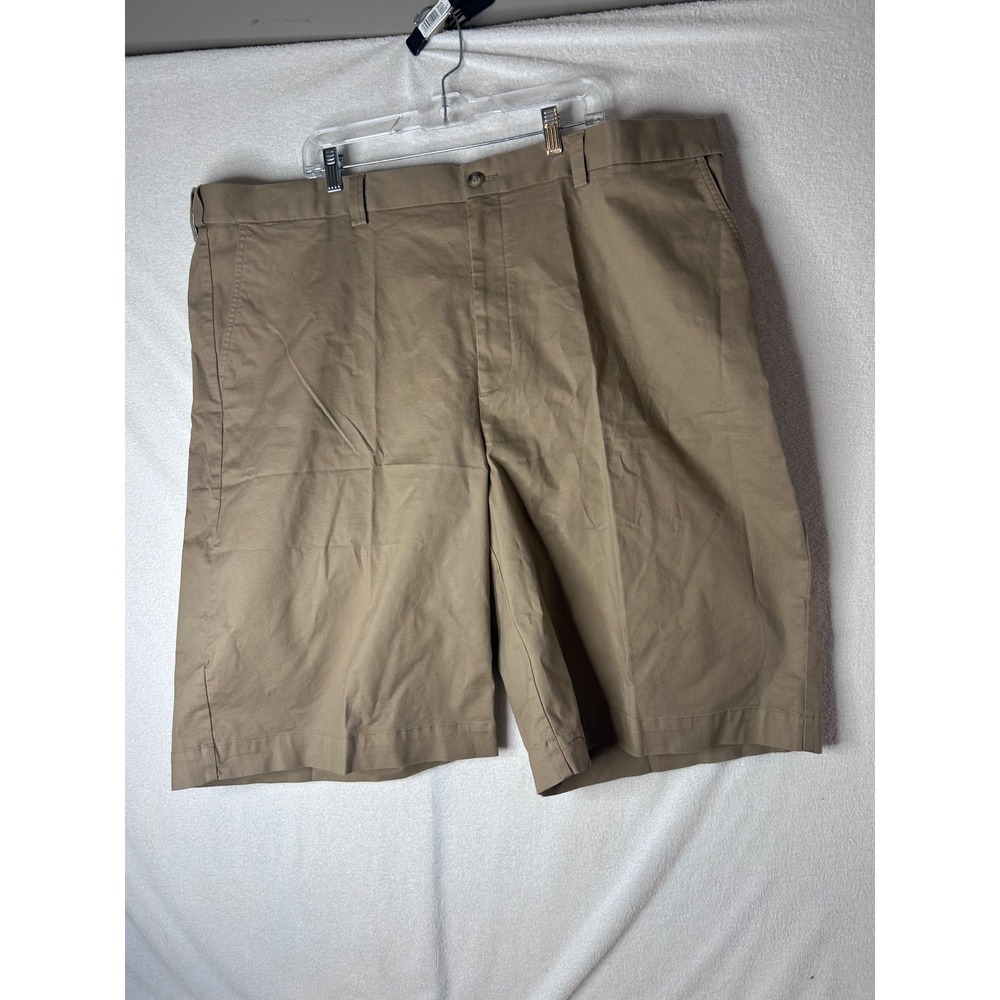 NWT Oak Hill Mens Stretch Chino Shorts Lot of 2 one of each khaki &navy Waist 50